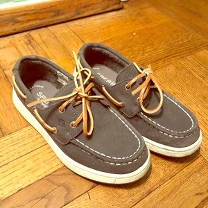 Sperry boat shoes, gray, toddler size 12.5